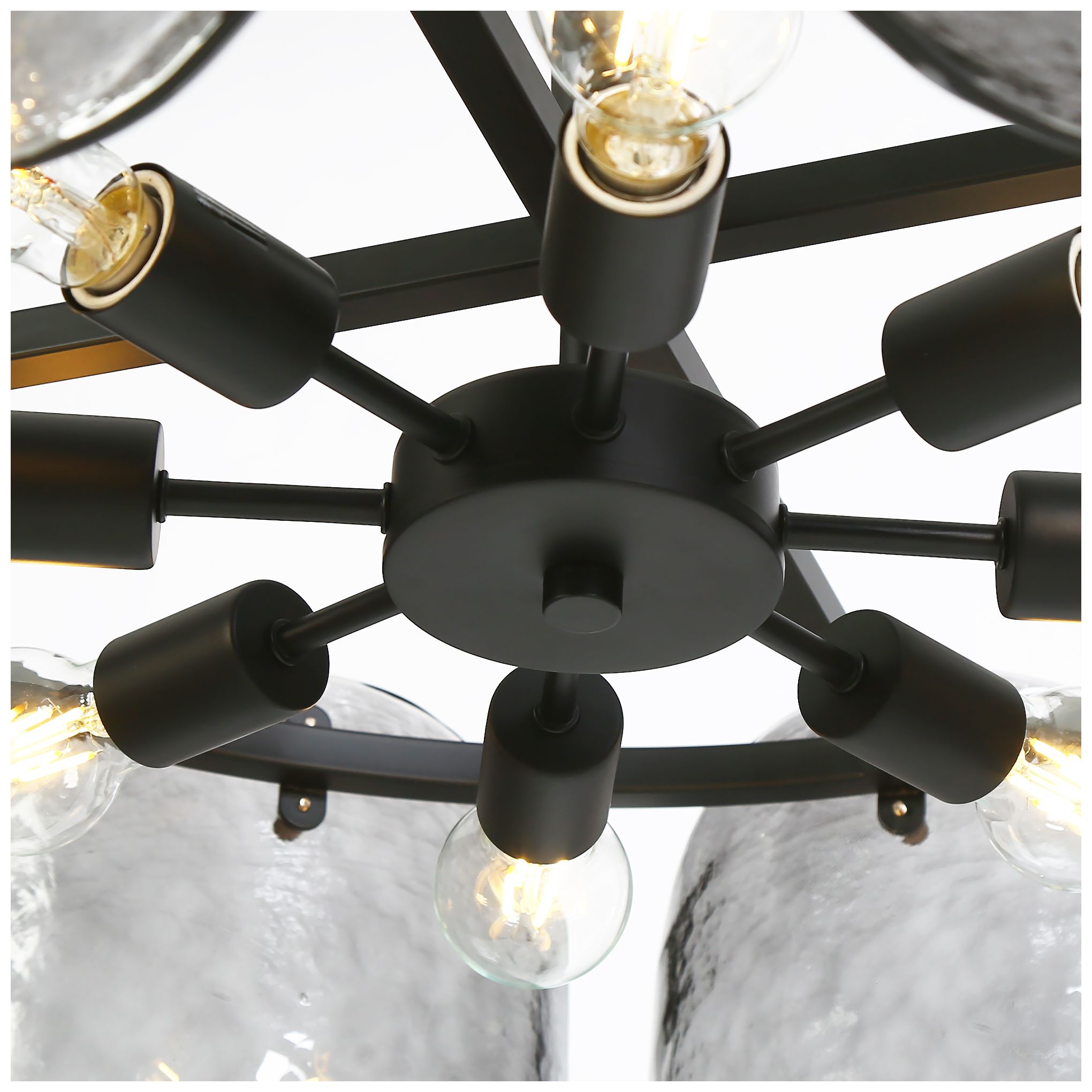 Image 5 Nalyri 33.9" Wide Smoky 8-Light Drum Chandelier more views