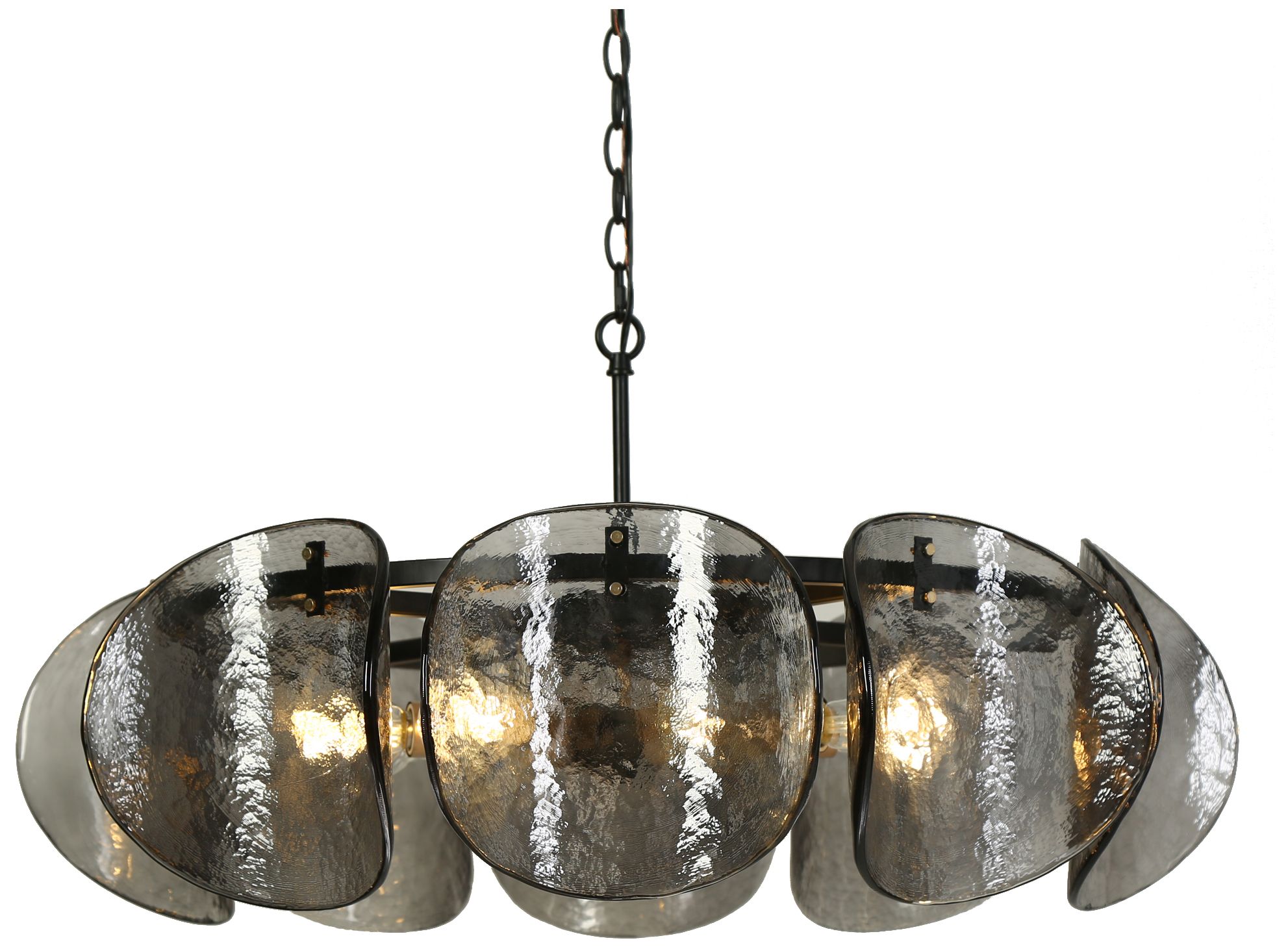 Image 6 Nalyri 33.9" Wide Smoky 8-Light Drum Chandelier more views