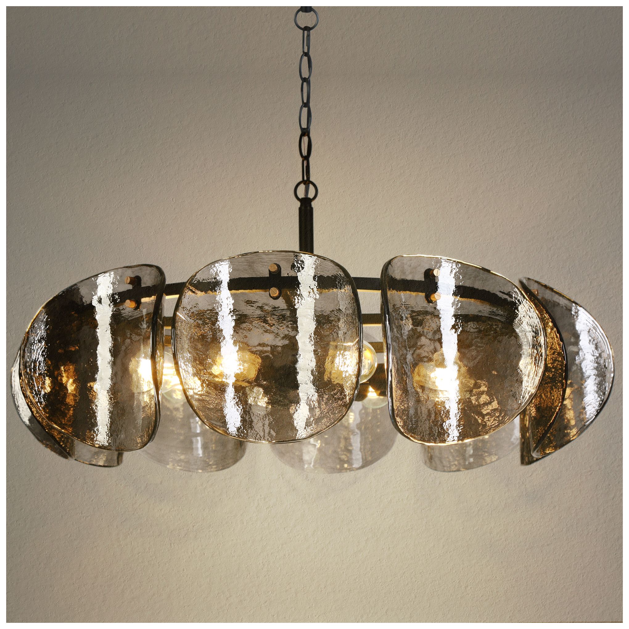 Image 7 Nalyri 33.9" Wide Smoky 8-Light Drum Chandelier more views