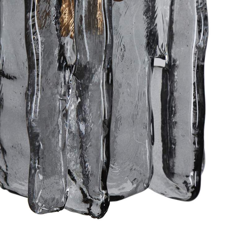 Image 4 Nalyri 4 3/4 inchW Black Brass Smoked Gray Glass Mini Pendant more views