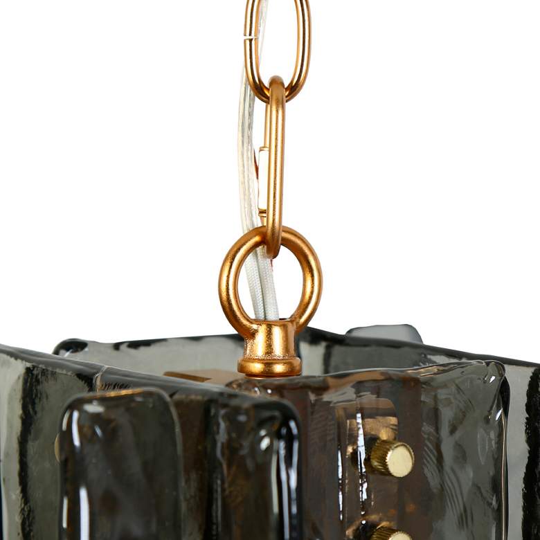 Image 3 Nalyri 7.9" Wide Smoky 1-Light Square Pendant Light more views