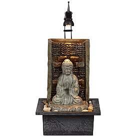 Image2 of Namaste Buddha 11 1/2" High Indoor Table Fountain