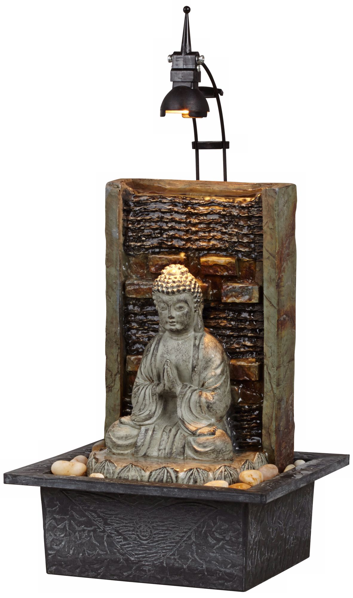 Image 3 Namaste Buddha 11 1/2" High Indoor Table Fountain more views