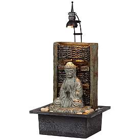 Image3 of Namaste Buddha 11 1/2" High Indoor Table Fountain more views