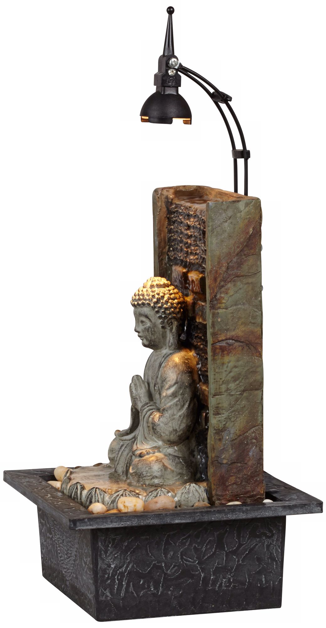 Image 4 Namaste Buddha 11 1/2" High Indoor Table Fountain more views