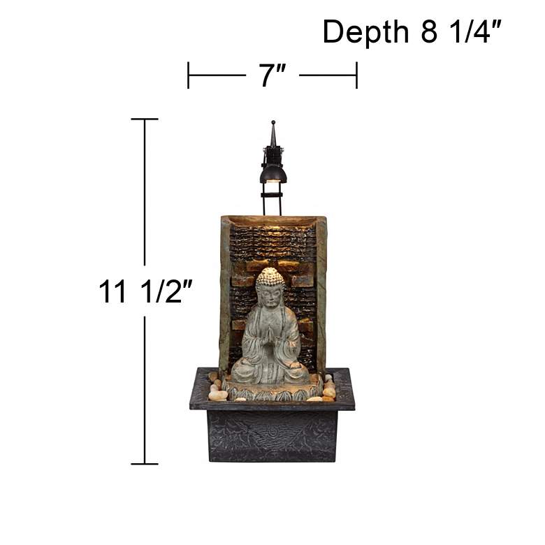 Image 6 Namaste Buddha 11 1/2 inch High Indoor Table Fountain more views