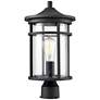 1_Namath 17 1/4" High Textured Black Outdoor Post Light