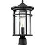 3_Namath 17 1/4" High Textured Black Outdoor Post Light more views