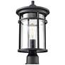 4_Namath 17 1/4" High Textured Black Outdoor Post Light more views