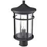 5_Namath 17 1/4" High Textured Black Outdoor Post Light more views