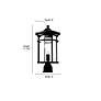7_Namath 17 1/4" High Textured Black Outdoor Post Light more views