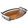 Nambe Anvil Alloy Metal and Wood Serving Tray