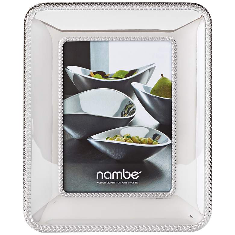 Image 1 Nambe Braid 5x7 Chrome Picture Frame