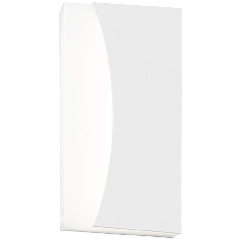 Image 1 Nami 14 1/4 inchH Textured White LED Outdoor Wall Light