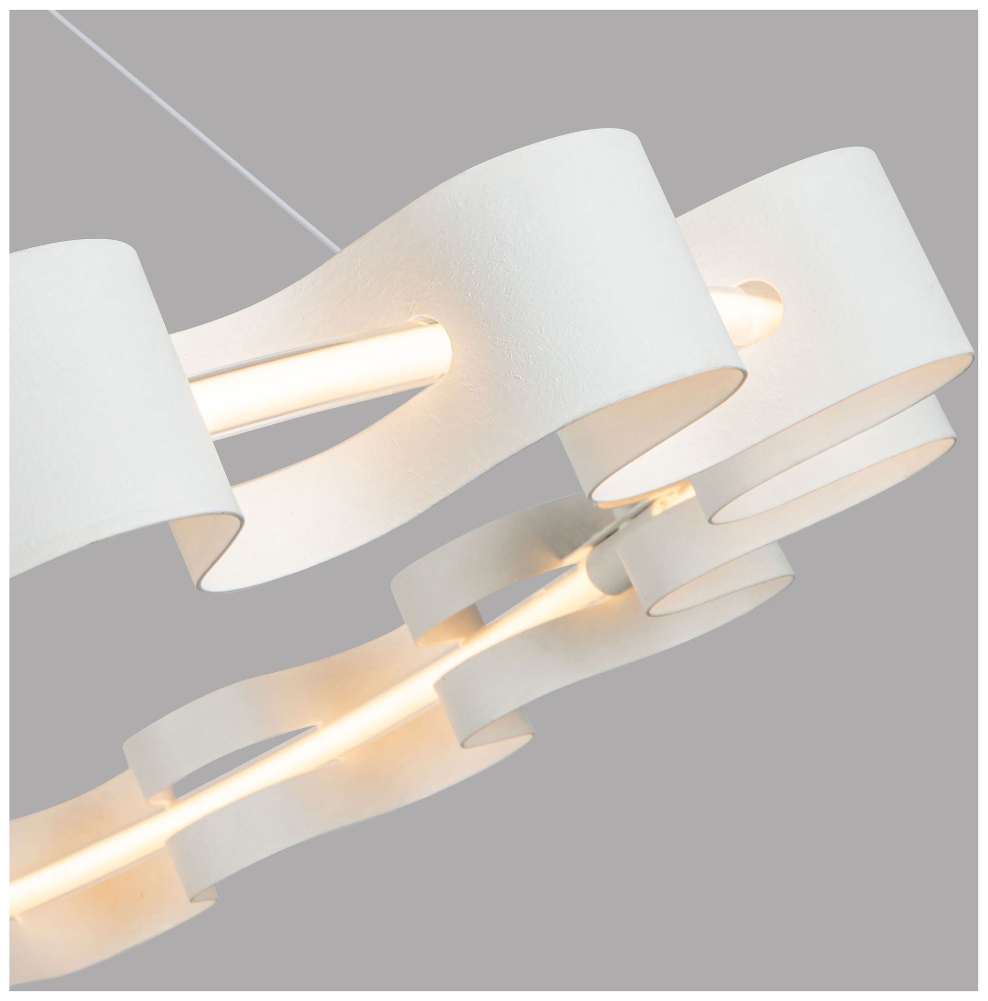 Image 5 Nami 32 3/4" Wide Antique White LED Ring Chandelier more views