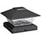 Namoda 4"H Black Color-Changing Solar LED Outdoor Post Light