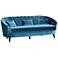 Namora Plush Layered Teal 83 3/4"W Modern Sofa with Pillows