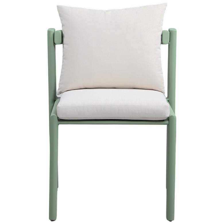 Image 4 Nancy Cream Fabric Outdoor Dining Chair more views