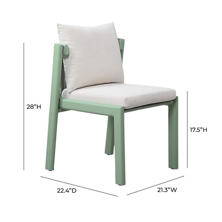 Image 7 Nancy Cream Fabric Outdoor Dining Chair more views