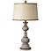 Nancy Distressed Gray Wash Candlestick Table Lamp