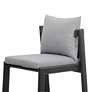 Nancy Gray Fabric Outdoor Dining Chair