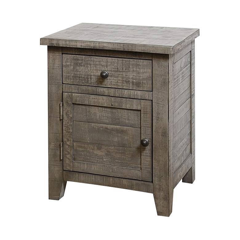 Image 1 Nanette 20" Wide Weathered Gray Acacia Square Side Table