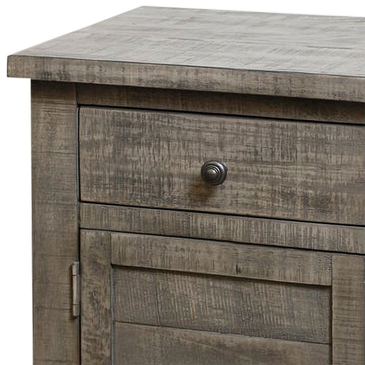 weathered grey side table