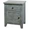 Nanette 20" Wide Weathered Light Blue Acacia Square Side Table