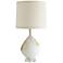 Nanette Satin Papyrus with Gold Accents Porcelain Table Lamp