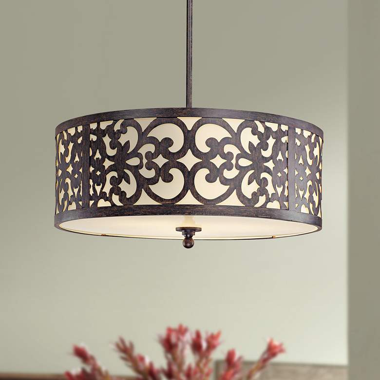 Image 1 Nanti Collection Iron Oxide 20" Wide Pendant Chandelier