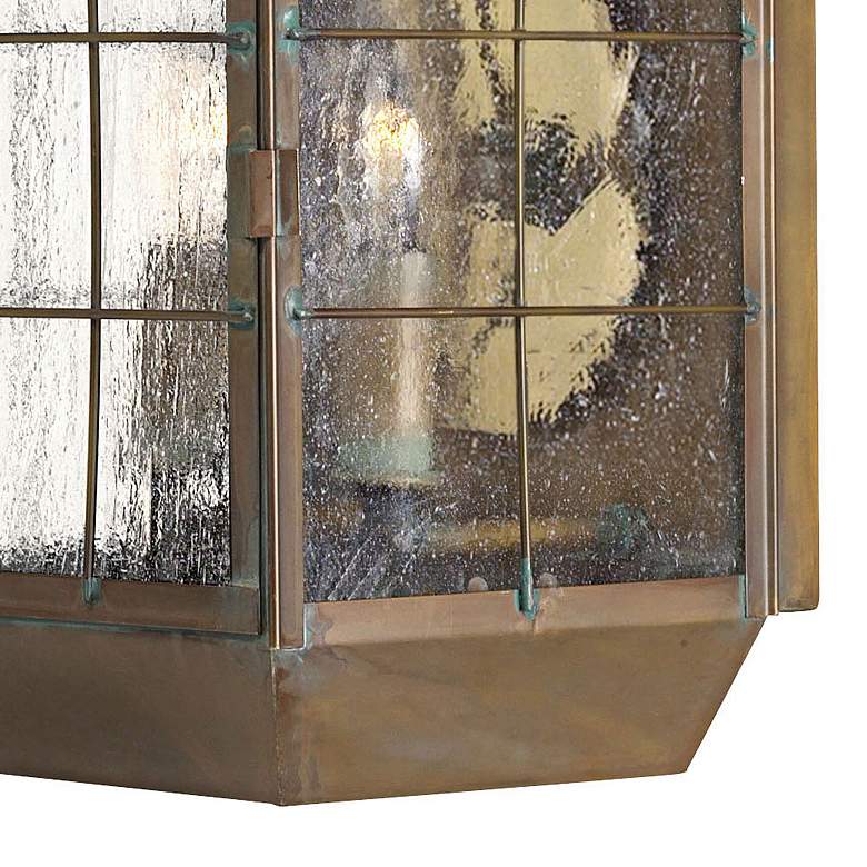 Image 2 Nantucket 16 3/4" High Aged Brass 2-Light Outdoor Wall Light more views