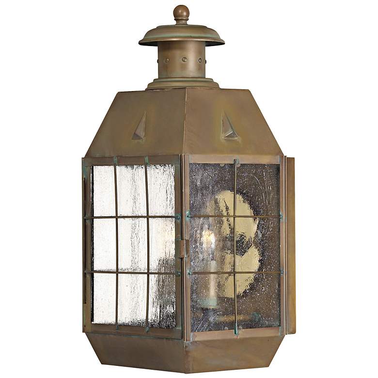 Image 4 Nantucket 16 3/4" High Aged Brass 2-Light Outdoor Wall Light more views