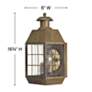 5_Nantucket 16 3/4" High Aged Brass 2-Light Outdoor Wall Light more views
