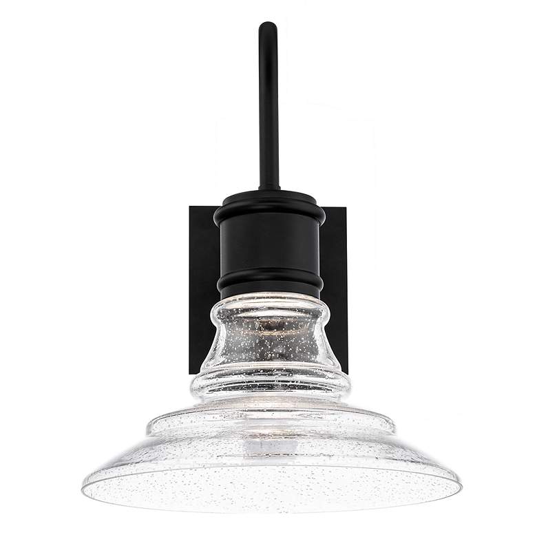 Image 2 Nantucket 16"H x 12"W 1-Light Outdoor Wall Light in Black more views