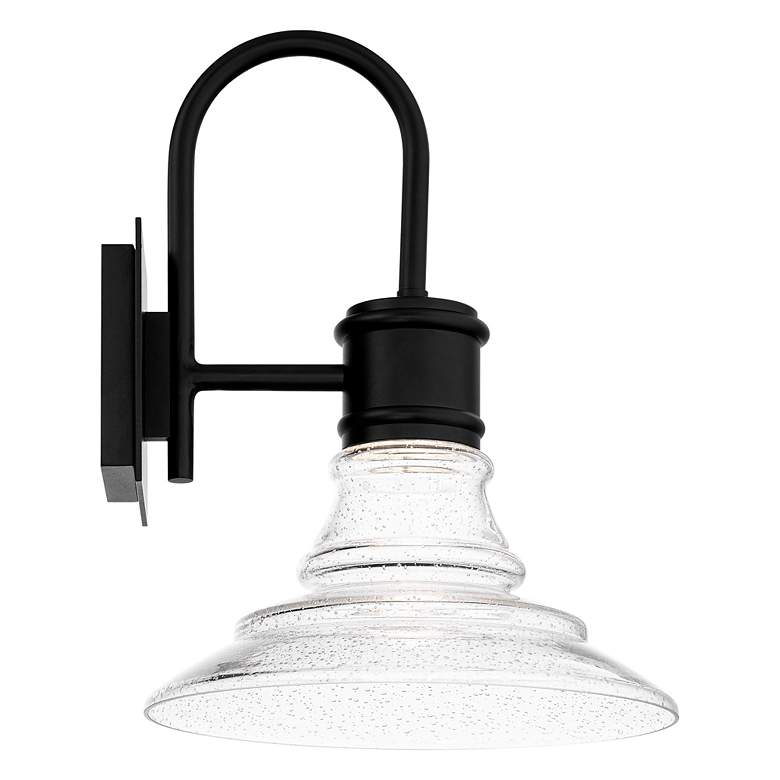 Image 3 Nantucket 16"H x 12"W 1-Light Outdoor Wall Light in Black more views