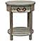 Nantucket 20" Wide Weathered Wood Round Accent Table