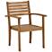 Nantucket 24" Wide Natural Wood Outdoor Arm Chair