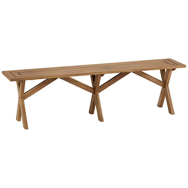 Image 1 Nantucket 60 inch Wide Natural Wood Outdoor Picnic Bench