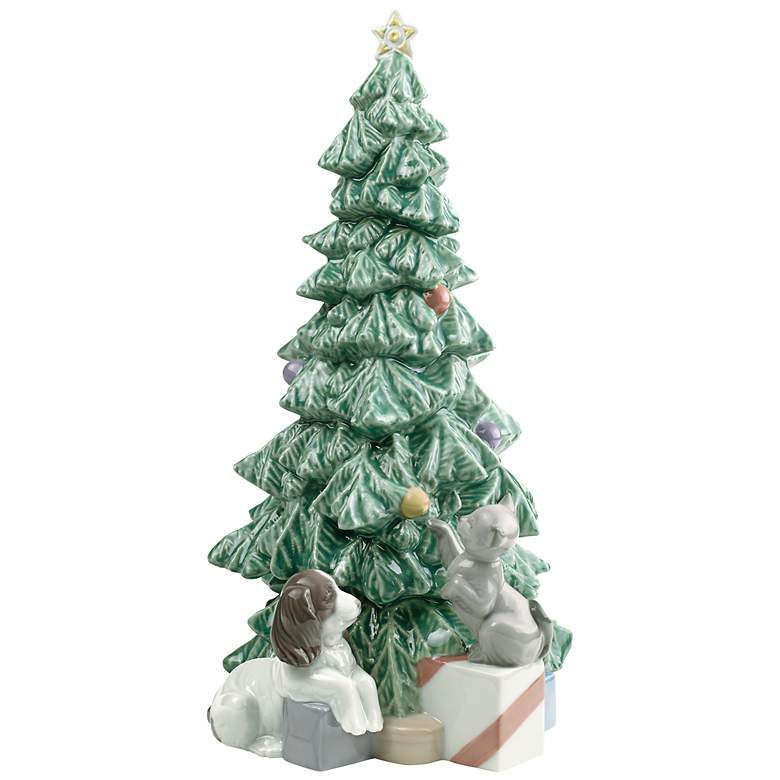 Image 1 Nao Christmas Mischief 10 3/4 inch High Porcelain Sculpture