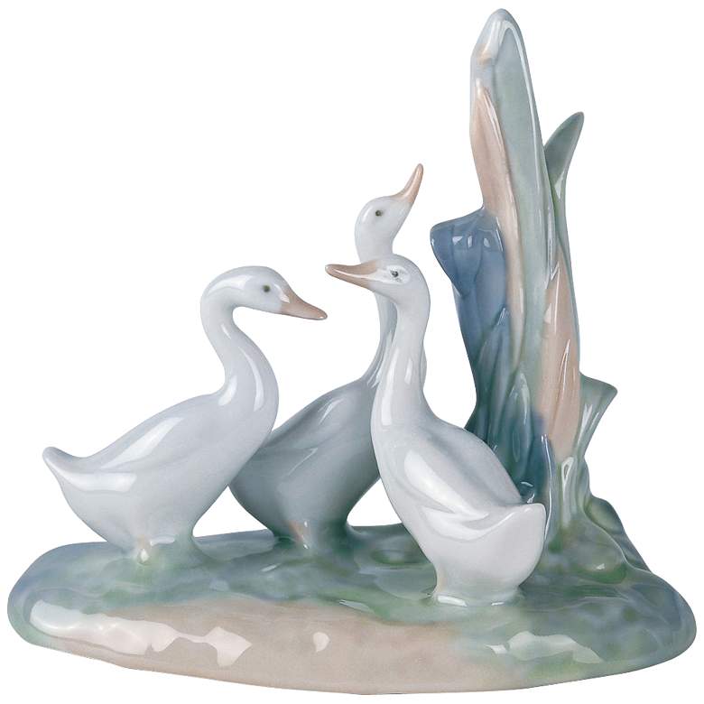 Image 1 Nao of Ducks 5 inch Wide Porcelain Sculpture