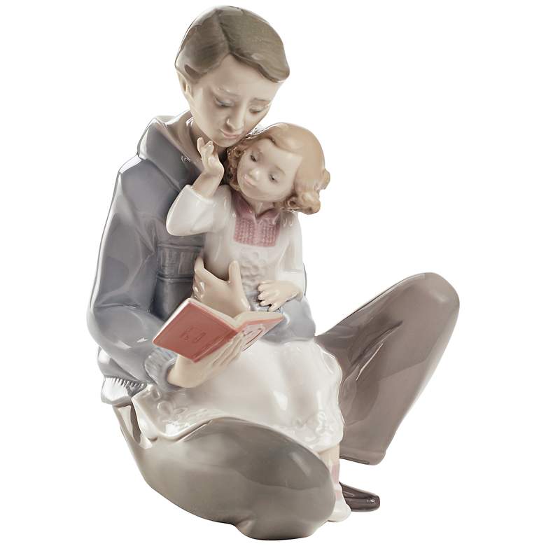 Image 1 Nao Read Me a Story 6 3/4" High Porcelain Sculpture