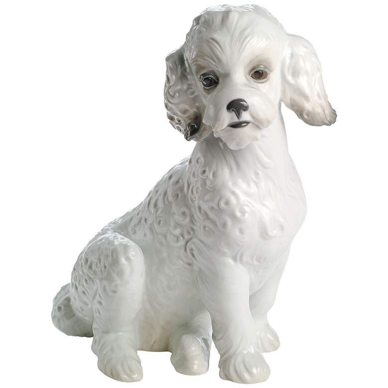 Image 1 Nao Sweet Poodle 11 3/4 inch High Porcelain Sculpture