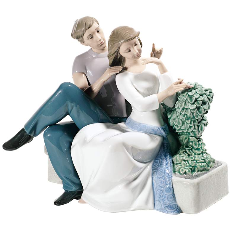 Image 1 Nao The Perfect Couple 8 1/4 inch Wide Porcelain Sculpture