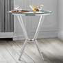 1_Naomi 36" Wide Chrome Stainless Steel Glass Round Bar Table