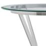 3_Naomi 36" Wide Chrome Stainless Steel Glass Round Bar Table more views