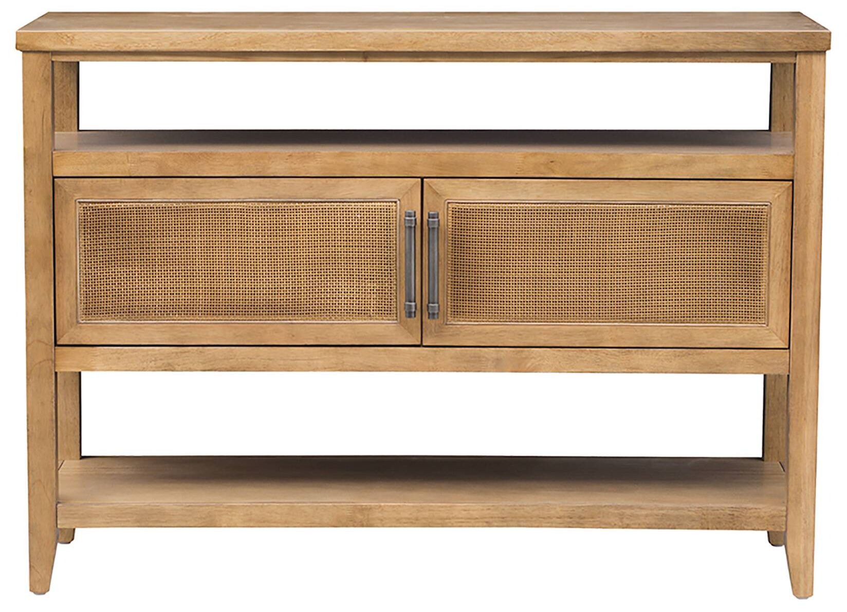 Image 2 Naomi 47 3/4" Wide Toasted Almond 2-Door Console Table