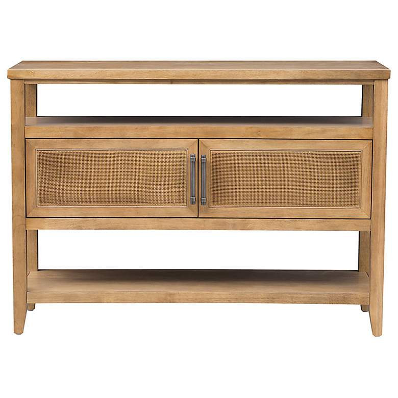 Image 2 Naomi 47 3/4" Wide Toasted Almond 2-Door Console Table