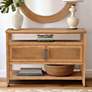 1_Naomi 47 3/4" Wide Toasted Almond 2-Door Console Table