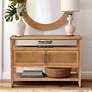 3_Naomi 47 3/4" Wide Toasted Almond 2-Door Console Table more views