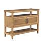 4_Naomi 47 3/4" Wide Toasted Almond 2-Door Console Table more views